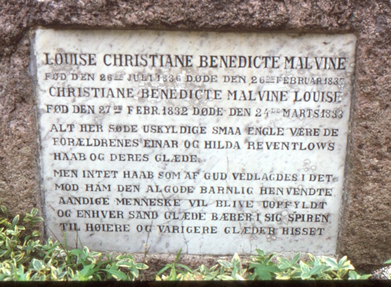 Louise Christiane Benedicte Malvine Reventlow OG 
Christiane Benedicte Malvine Louise Reventlow